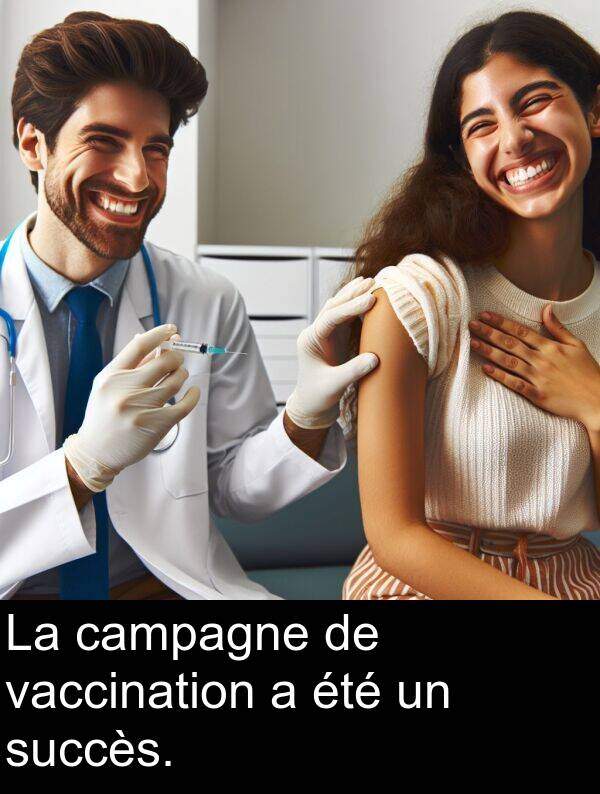 vaccination: La campagne de vaccination a été un succès.