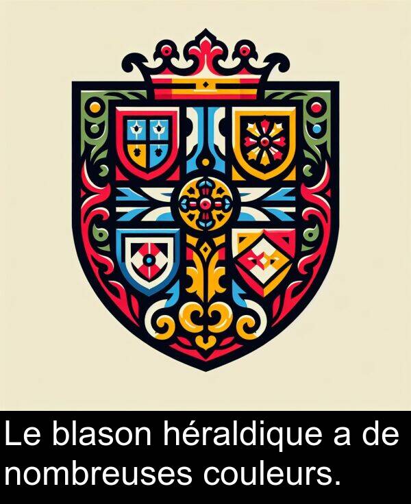 blason: Le blason héraldique a de nombreuses couleurs.