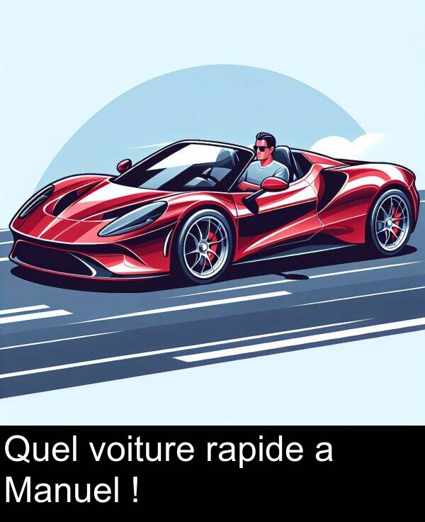 rapide: Quel voiture rapide a Manuel !