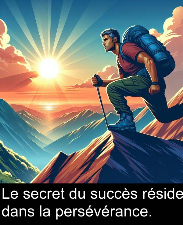 persévérance: Le secret du succès réside dans la persévérance.