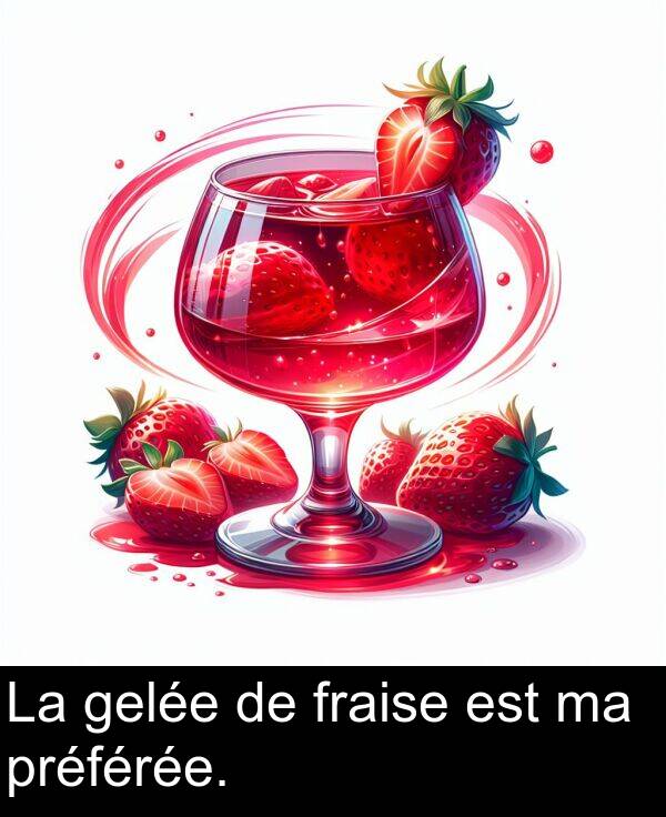 fraise: La gelée de fraise est ma préférée.