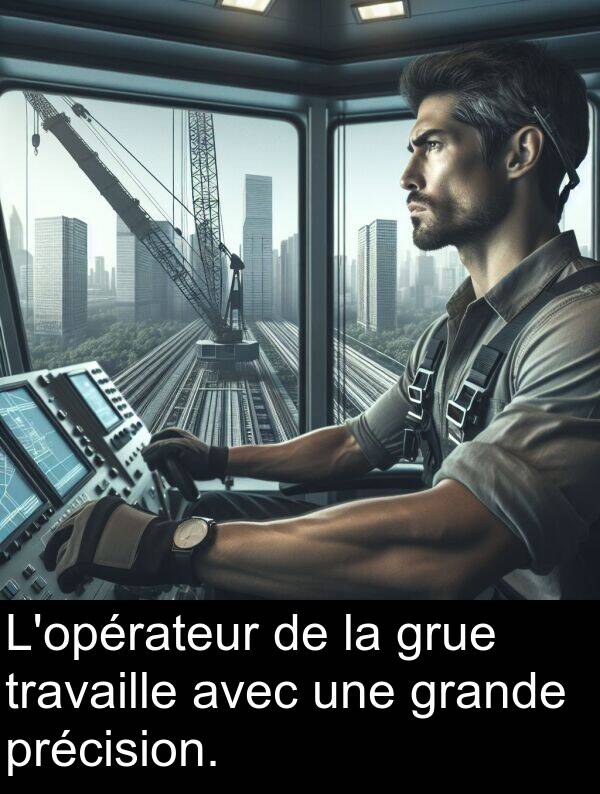 grande: L'opérateur de la grue travaille avec une grande précision.