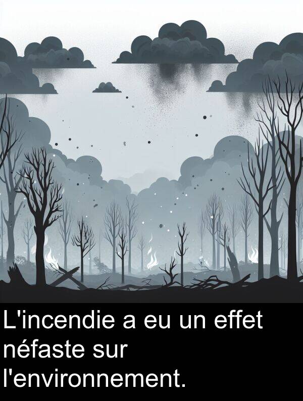 néfaste: L'incendie a eu un effet néfaste sur l'environnement.