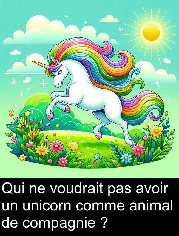 avoir: Qui ne voudrait pas avoir un unicorn comme animal de compagnie ?