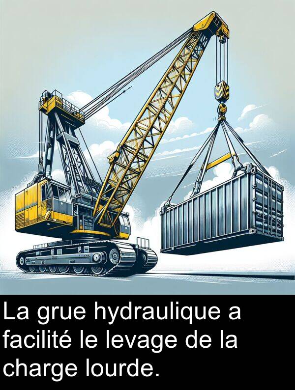 hydraulique: La grue hydraulique a facilité le levage de la charge lourde.