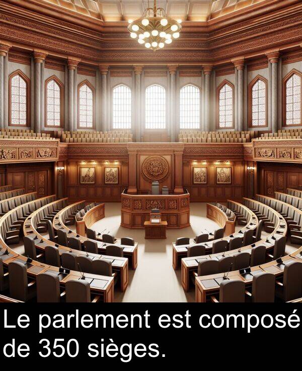 parlement: Le parlement est composé de 350 sièges.