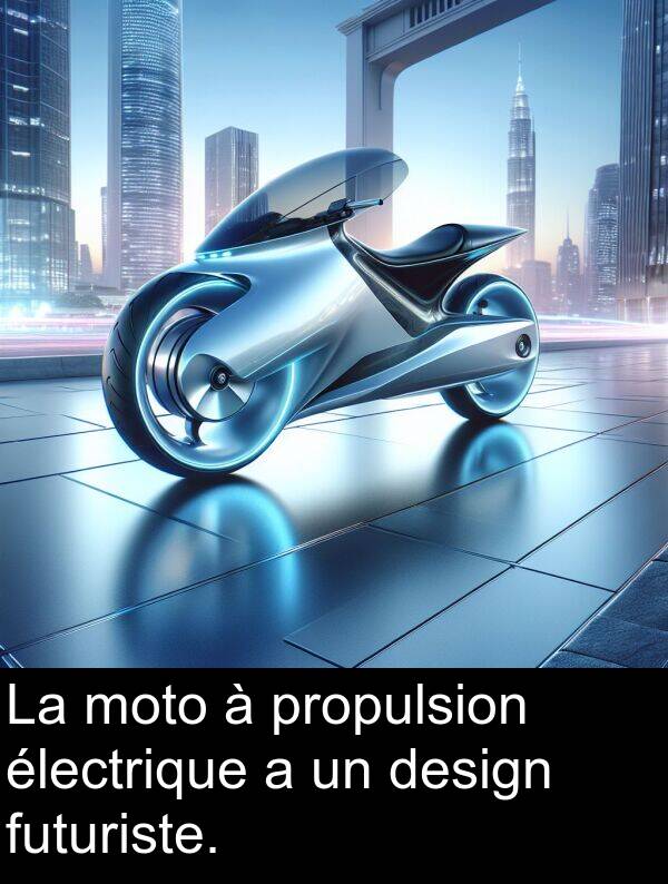 propulsion: La moto à propulsion électrique a un design futuriste.