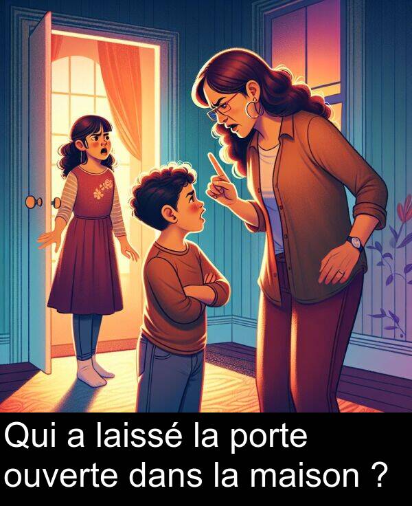 maison: Qui a laissé la porte ouverte dans la maison ?