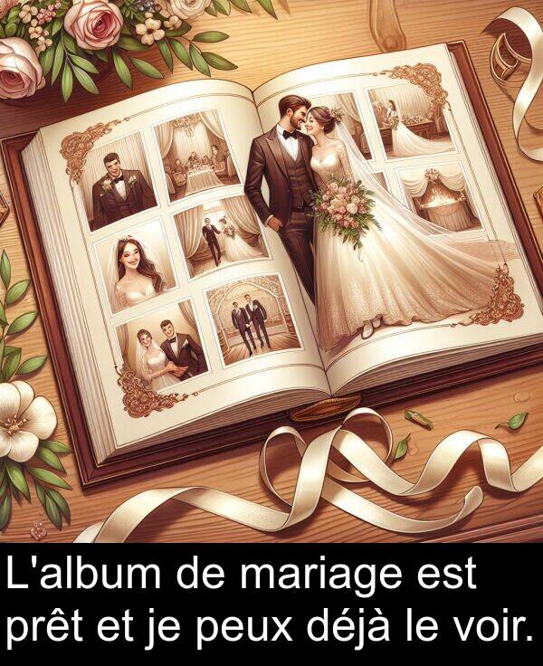 mariage: L'album de mariage est prêt et je peux déjà le voir.