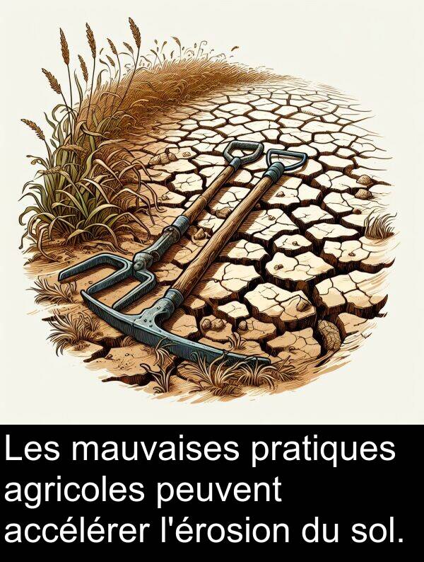 accélérer: Les mauvaises pratiques agricoles peuvent accélérer l'érosion du sol.