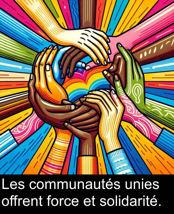 unies: Les communautés unies offrent force et solidarité.