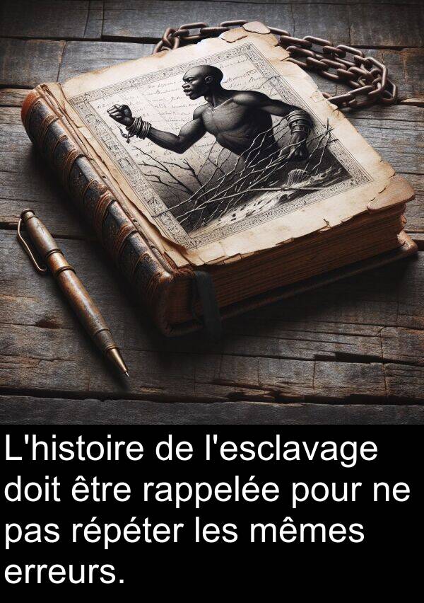 mêmes: L'histoire de l'esclavage doit être rappelée pour ne pas répéter les mêmes erreurs.