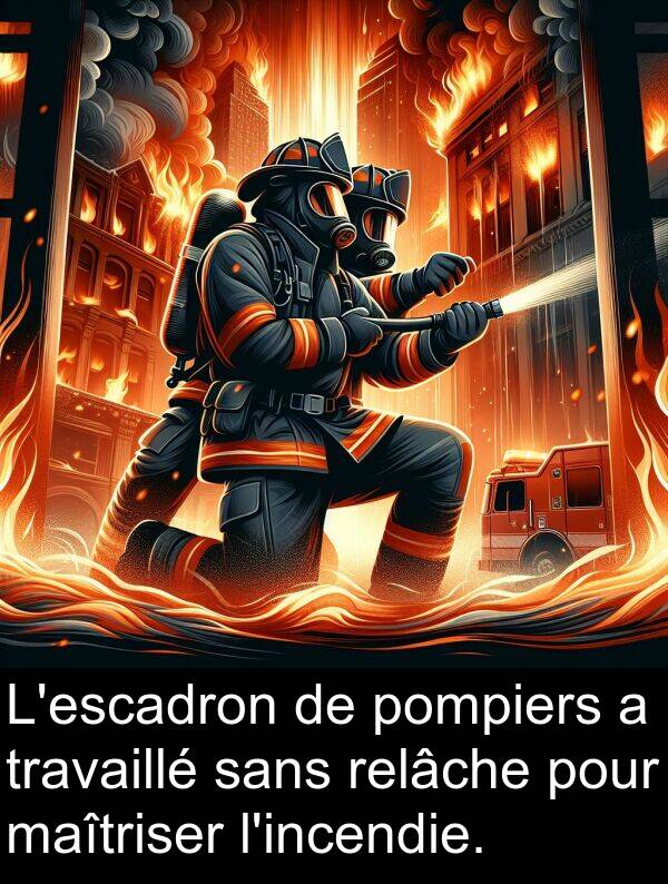 maîtriser: L'escadron de pompiers a travaillé sans relâche pour maîtriser l'incendie.