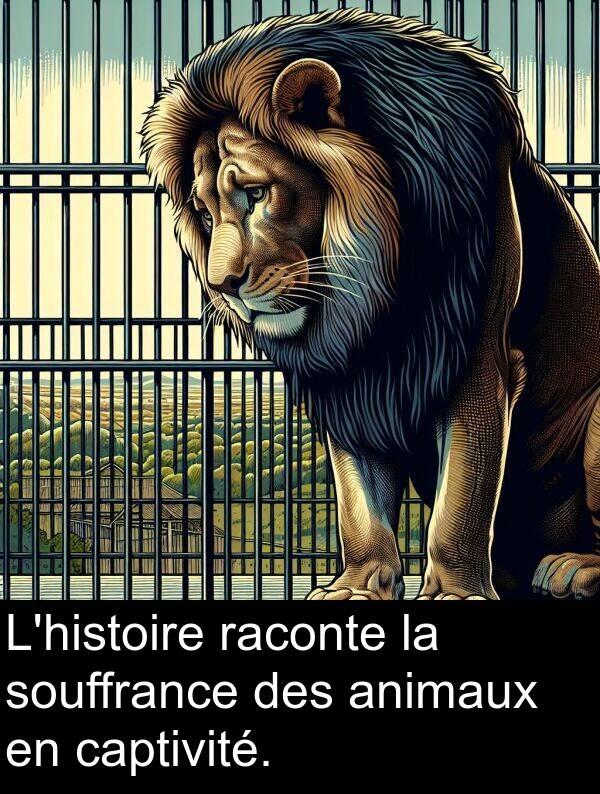 animaux: L'histoire raconte la souffrance des animaux en captivité.