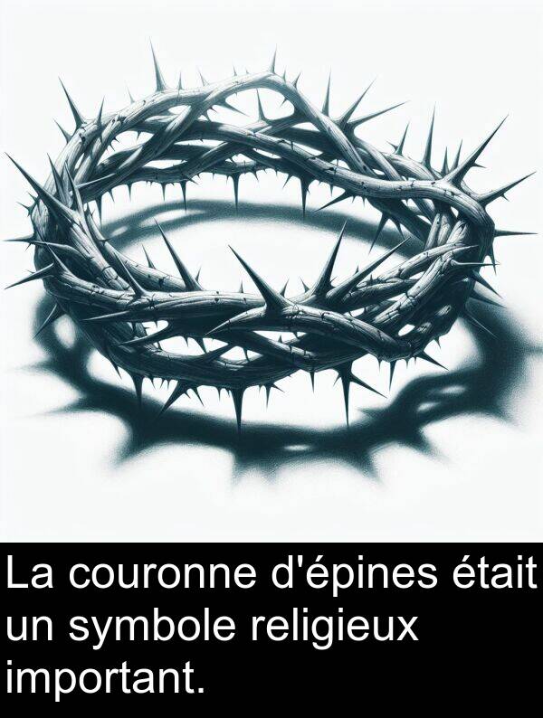 religieux: La couronne d'épines était un symbole religieux important.