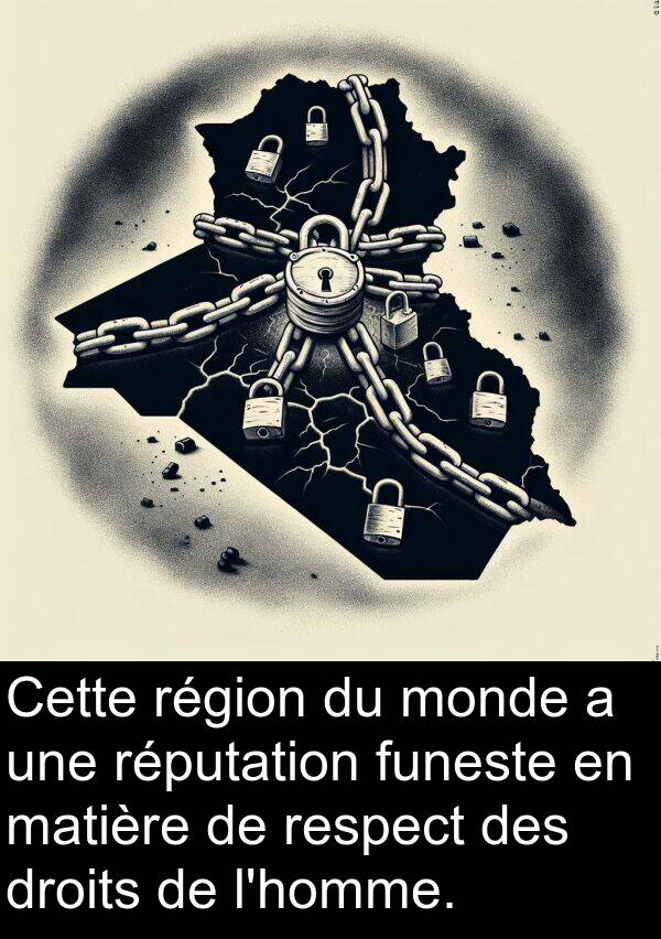 matière: Cette région du monde a une réputation funeste en matière de respect des droits de l'homme.