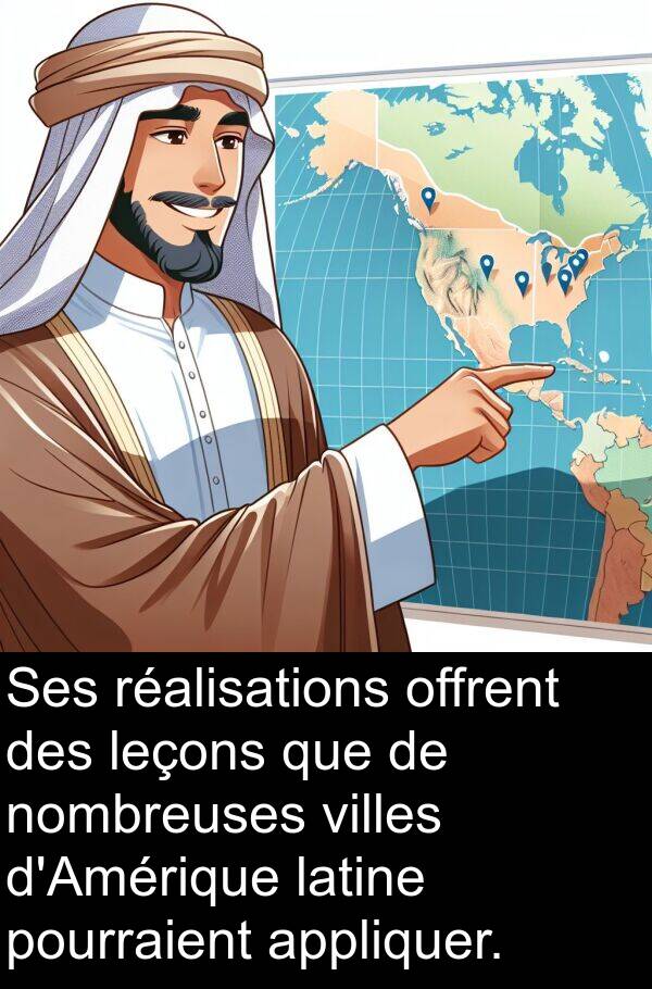 réalisations: Ses réalisations offrent des leçons que de nombreuses villes d'Amérique latine pourraient appliquer.