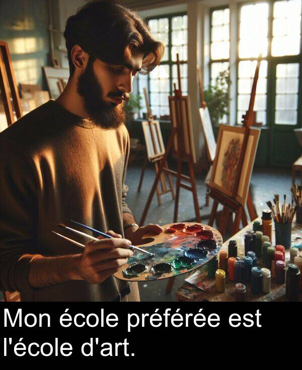 préférée: Mon école préférée est l'école d'art.