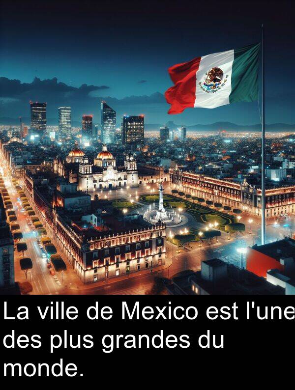 grandes: La ville de Mexico est l'une des plus grandes du monde.