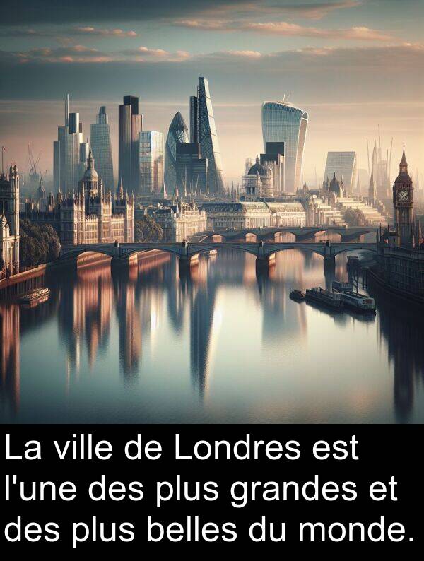 grandes: La ville de Londres est l'une des plus grandes et des plus belles du monde.