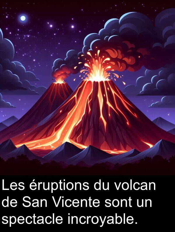 incroyable: Les éruptions du volcan de San Vicente sont un spectacle incroyable.