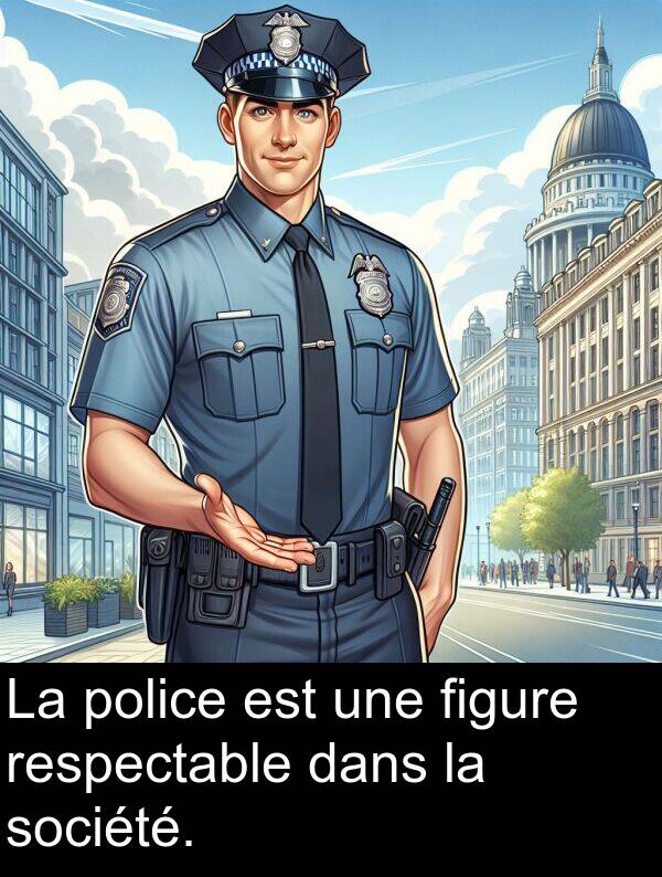 figure: La police est une figure respectable dans la société.