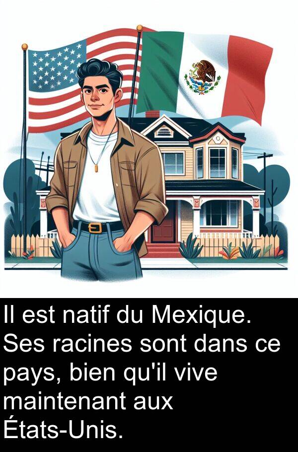 maintenant: Il est natif du Mexique. Ses racines sont dans ce pays, bien qu'il vive maintenant aux États-Unis.