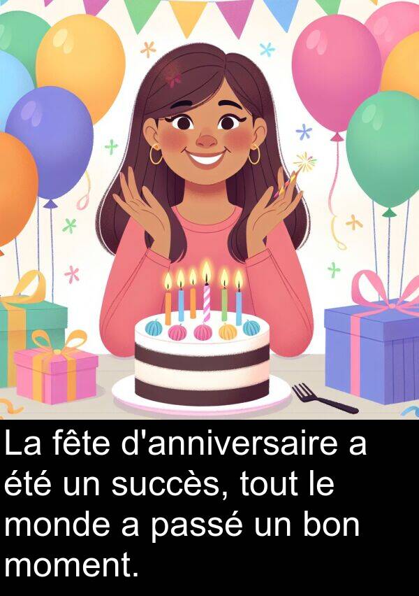 fête: La fête d'anniversaire a été un succès, tout le monde a passé un bon moment.