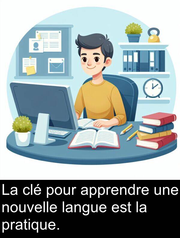 apprendre: La clé pour apprendre une nouvelle langue est la pratique.