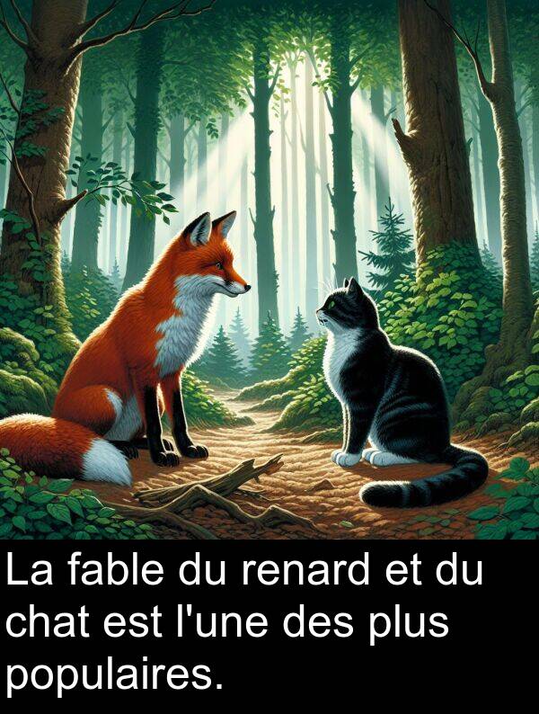 populaires: La fable du renard et du chat est l'une des plus populaires.