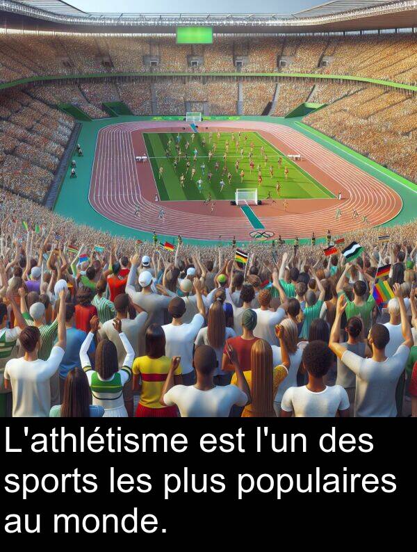 populaires: L'athlétisme est l'un des sports les plus populaires au monde.