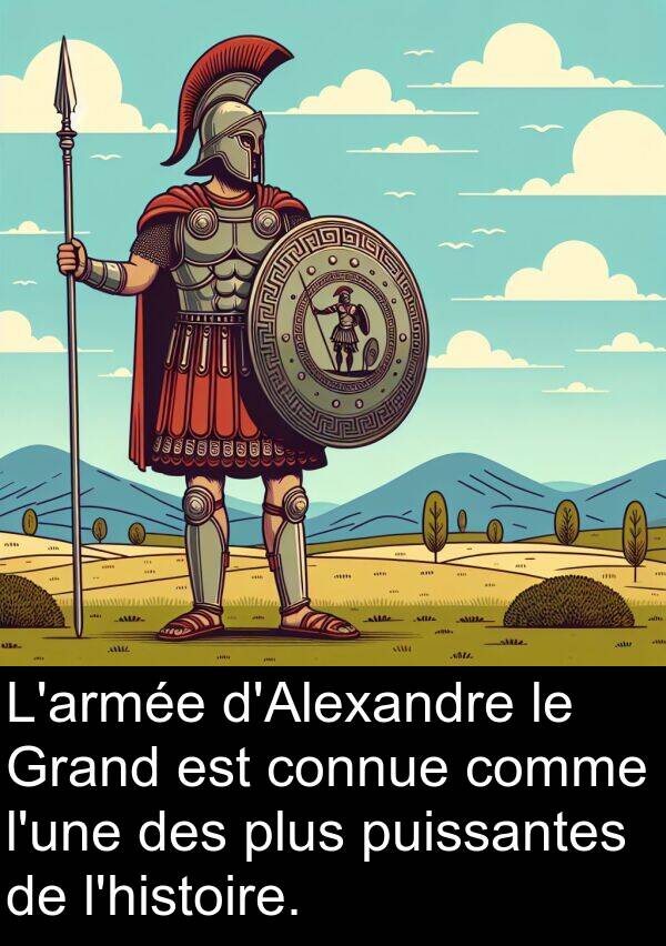 puissantes: L'armée d'Alexandre le Grand est connue comme l'une des plus puissantes de l'histoire.