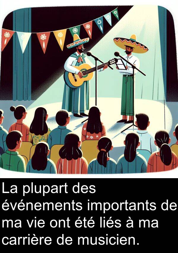 importants: La plupart des événements importants de ma vie ont été liés à ma carrière de musicien.