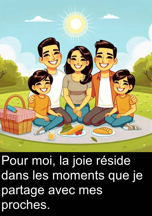 moments: Pour moi, la joie réside dans les moments que je partage avec mes proches.