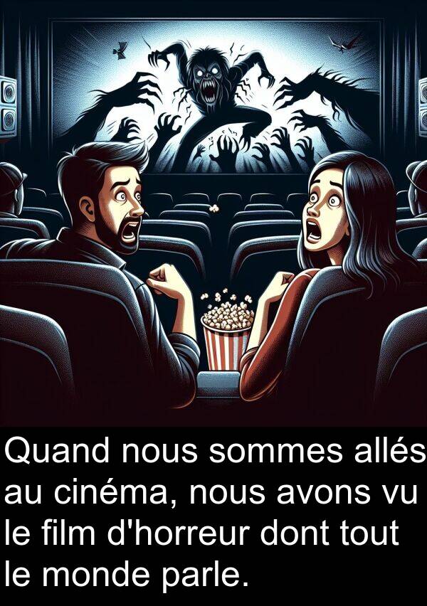 allés: Quand nous sommes allés au cinéma, nous avons vu le film d'horreur dont tout le monde parle.