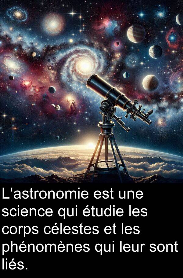 leur: L'astronomie est une science qui étudie les corps célestes et les phénomènes qui leur sont liés.