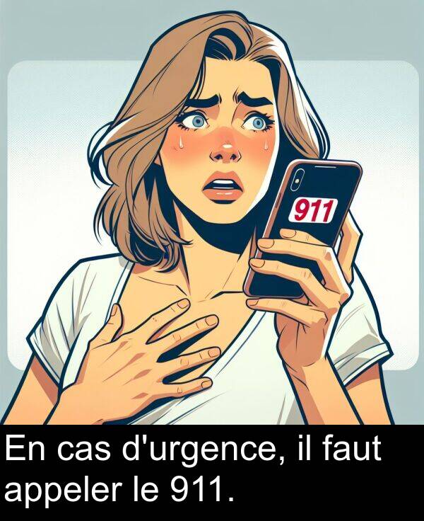 faut: En cas d'urgence, il faut appeler le 911.