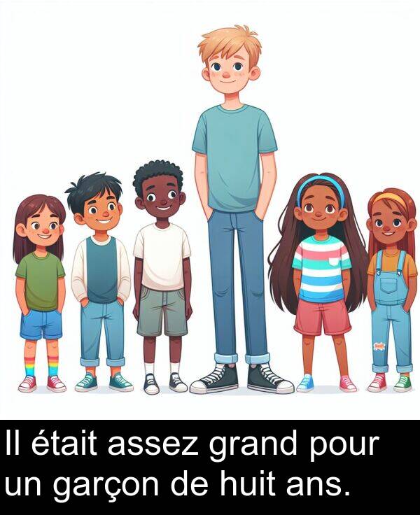 assez: Il était assez grand pour un garçon de huit ans.