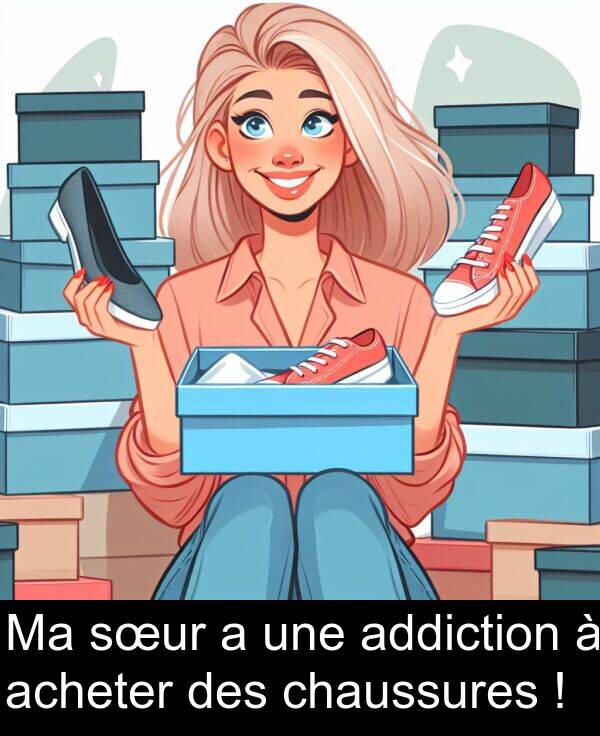 addiction: Ma sœur a une addiction à acheter des chaussures !