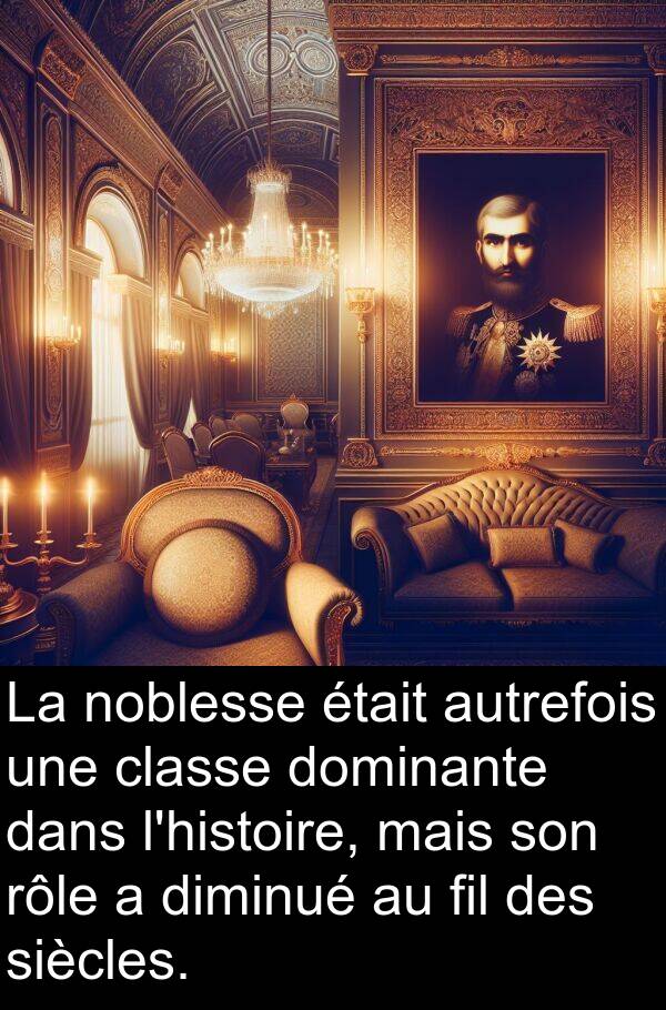 fil: La noblesse était autrefois une classe dominante dans l'histoire, mais son rôle a diminué au fil des siècles.