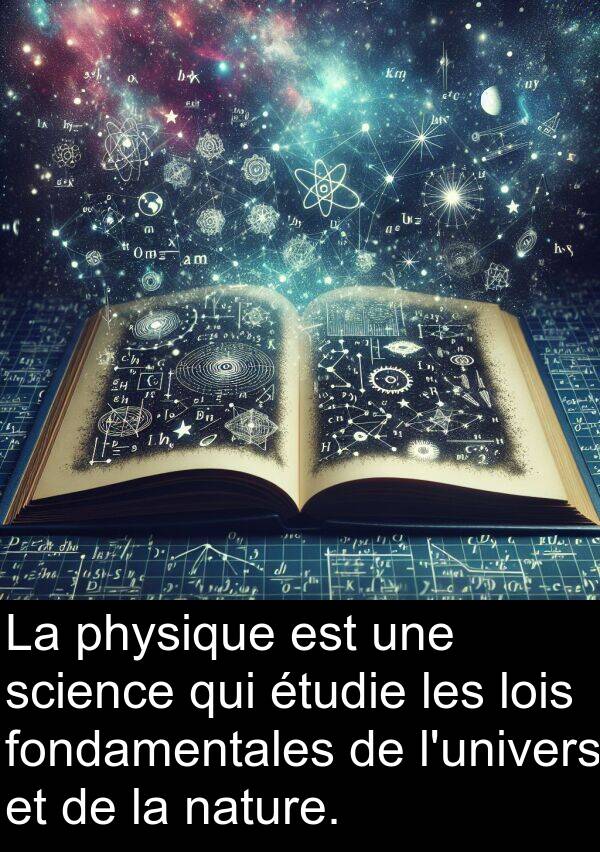 science: La physique est une science qui étudie les lois fondamentales de l'univers et de la nature.