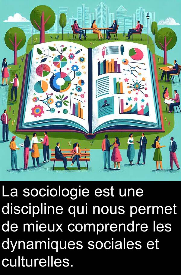 sociologie: La sociologie est une discipline qui nous permet de mieux comprendre les dynamiques sociales et culturelles.