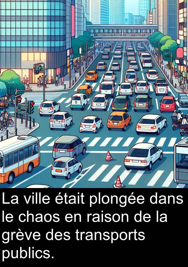 ville: La ville était plongée dans le chaos en raison de la grève des transports publics.