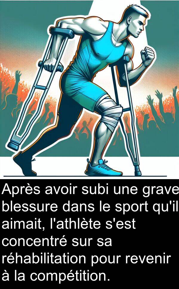 aimait: Après avoir subi une grave blessure dans le sport qu'il aimait, l'athlète s'est concentré sur sa réhabilitation pour revenir à la compétition.