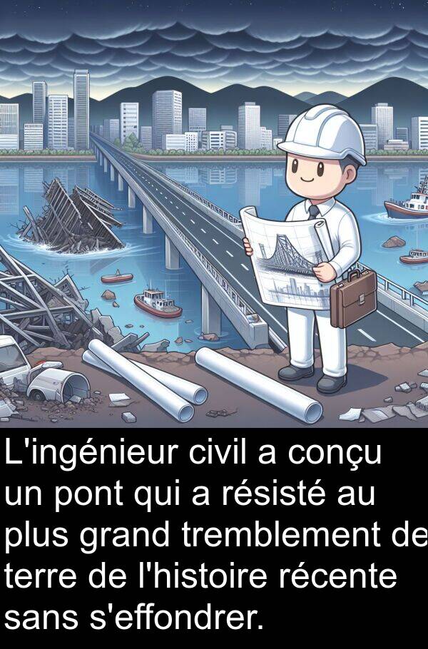 grand: L'ingénieur civil a conçu un pont qui a résisté au plus grand tremblement de terre de l'histoire récente sans s'effondrer.