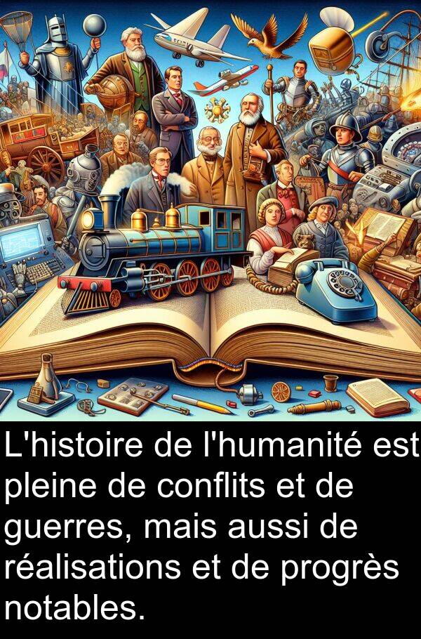 réalisations: L'histoire de l'humanité est pleine de conflits et de guerres, mais aussi de réalisations et de progrès notables.