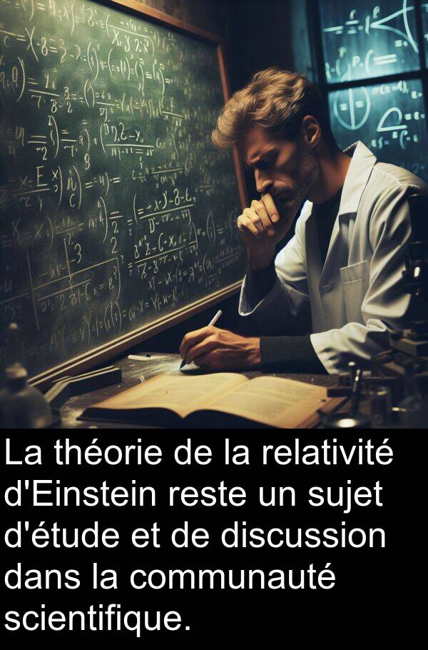 théorie: La théorie de la relativité d'Einstein reste un sujet d'étude et de discussion dans la communauté scientifique.