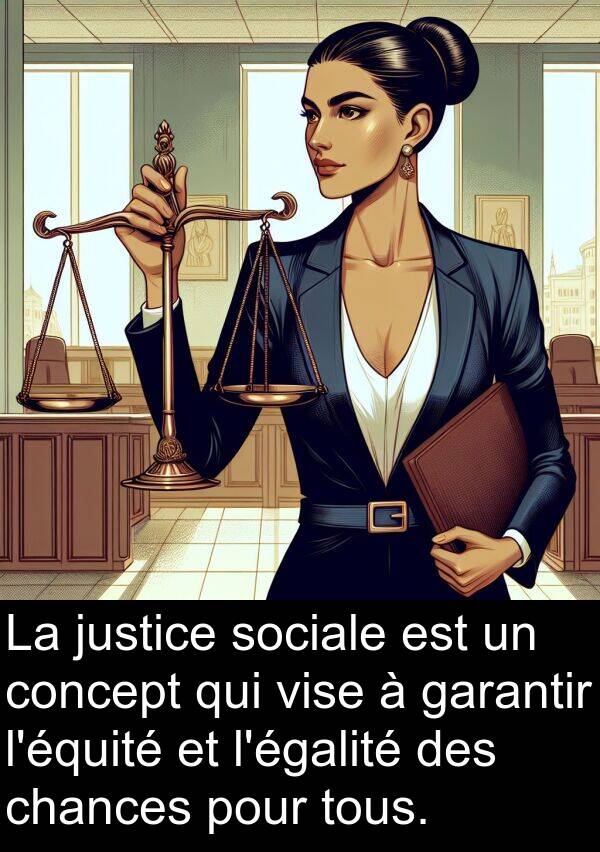 sociale: La justice sociale est un concept qui vise à garantir l'équité et l'égalité des chances pour tous.