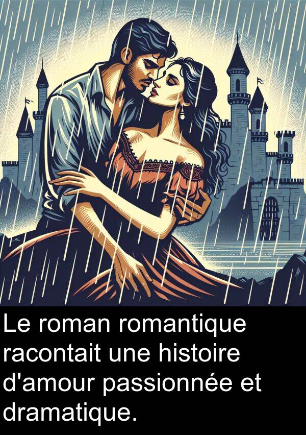 passionnée: Le roman romantique racontait une histoire d'amour passionnée et dramatique.