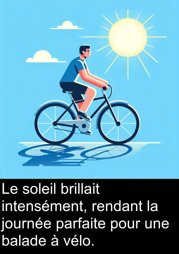 vélo: Le soleil brillait intensément, rendant la journée parfaite pour une balade à vélo.